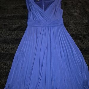 Elegant Blue Sleeveless Dress